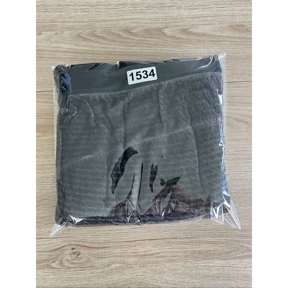 Nike Dri Fit Yoga Pants Womens L Gray Textured Cropped Athleisure Relaxed Lounge - Picture 12 of 12